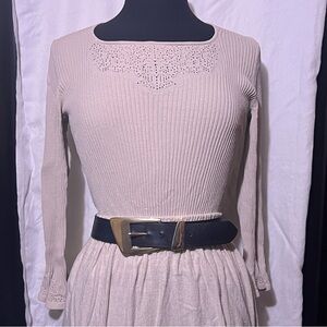 Cream Bell Sleeve Top